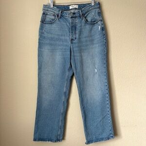 Abercrombie & Fitch The '90s Baggy Low Rise Denim Jeans 8 Short